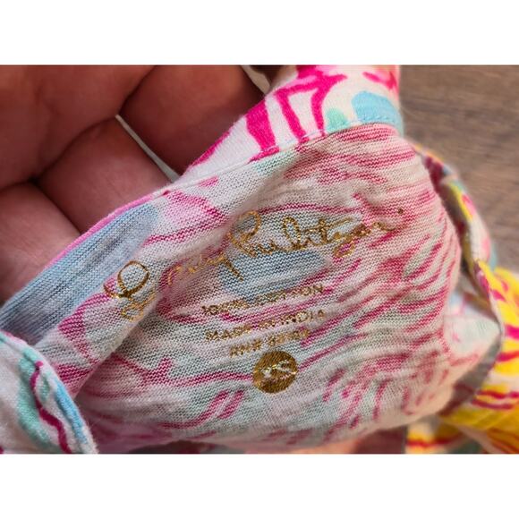Lilly Pulitzer XS Halter Tank Top Floral Print Cotton Resort Beach Summer - Picture 4 of 6